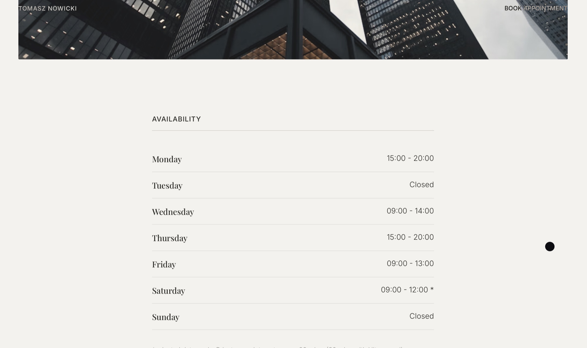 Tomasz Nowicki — availability